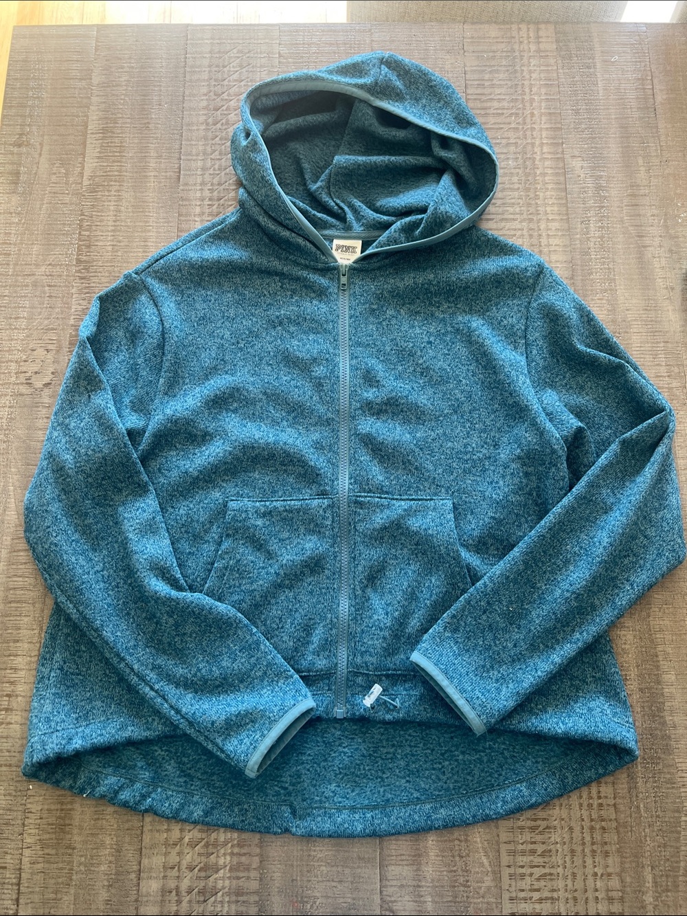 PINK Victoria's Secret Teal Fleece Hoodie